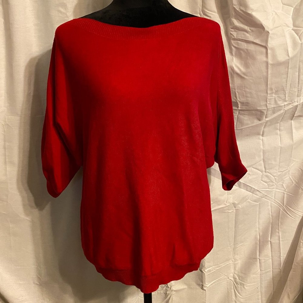 BCBG MaxAzria Sweater Lightweight Blue 3/4 Sleeve